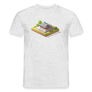 Geometrische Low-Poly-Deoksugung - Männer T-Shirt - Grau meliert - Vorne - AI Model Male 178 dark (178cm)
