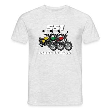 s51 klassisches DDR Moped - Männer T-Shirt - Grau meliert - Vorne - AI Model Male 178 dark (178cm)