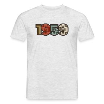 1959 Retro-Jahrgang - Männer T-Shirt - Grau meliert - Vorne - AI Model Male 178 dark (178cm)
