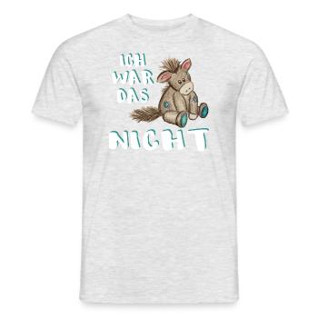 Süßer Esel, ich war das nicht Esel - Männer T-Shirt - Grau meliert - Vorne - AI Model Male 178 dark (178cm)
