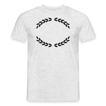 kranz wappen - Männer T-Shirt - Grau meliert - Vorne - AI Model Male 178 dark (178cm)