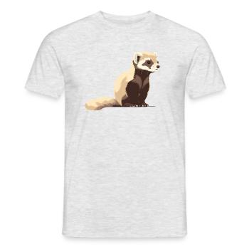 Frettchen-Kunstwerk - Männer T-Shirt - Grau meliert - Vorne - AI Model Male 178 dark (178cm)