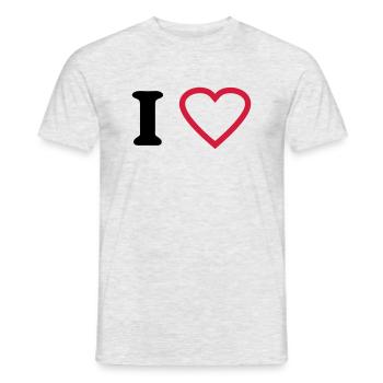 i love - T-shirt homme - gris chiné - Devant - AI Model Male 178 dark (178cm)