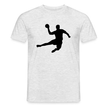 Handball - Handballer - Handball player - Men's T-Shirt - heather grey - Front - AI Model Male 178 dark (178cm)