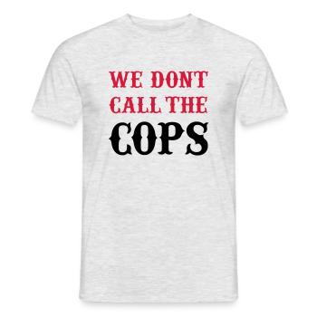 cops - Männer T-Shirt - Grau meliert - Vorne - AI Model Male 178 dark (178cm)