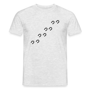 Symbole - Hufe - Männer T-Shirt - Grau meliert - Vorne - AI Model Male 178 dark (178cm)