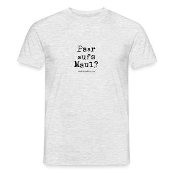 Paar aufs Maul? - Männer T-Shirt - Grau meliert - Vorne - AI Model Male 178 dark (178cm)