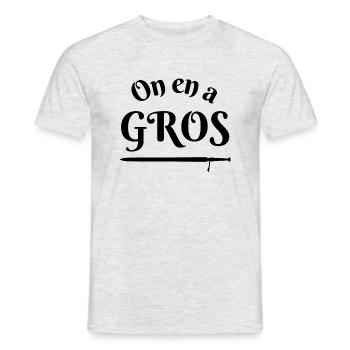 On en a gros - T-shirt homme - gris chiné - Devant - AI Model Male 178 dark (178cm)