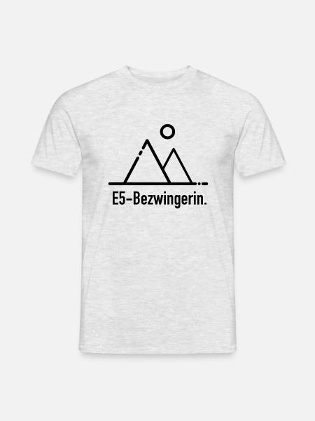 E5 Bezwingerin - für Alpenüberquerer - Männer T-Shirt - Grau meliert