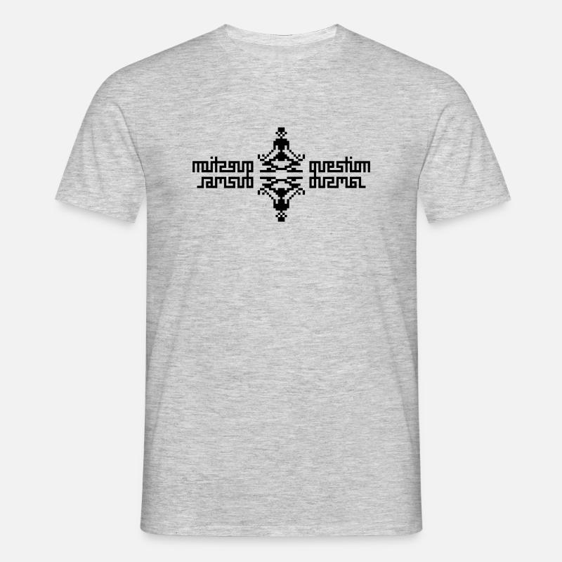 Question and Answer - Männer T-Shirt - Grau meliert