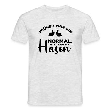Geschenkideen für Hasenliebhaber - Männer T-Shirt - Grau meliert - Vorne - AI Model Male 178 dark (178cm)