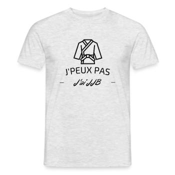 J'peux pas J'ai JJB - T-shirt homme - gris chiné - Devant - AI Model Male 178 dark (178cm)