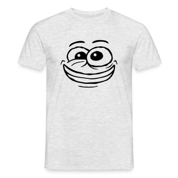 Design crazy comic face - Men's T-Shirt - heather grey - Front - AI Model Male 178 dark (178cm)