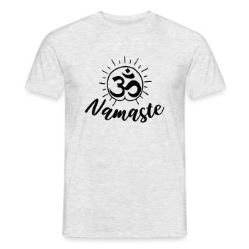 Namasté 01 - T-shirt homme - gris chiné - Devant - AI Model Male 178 dark (178cm)