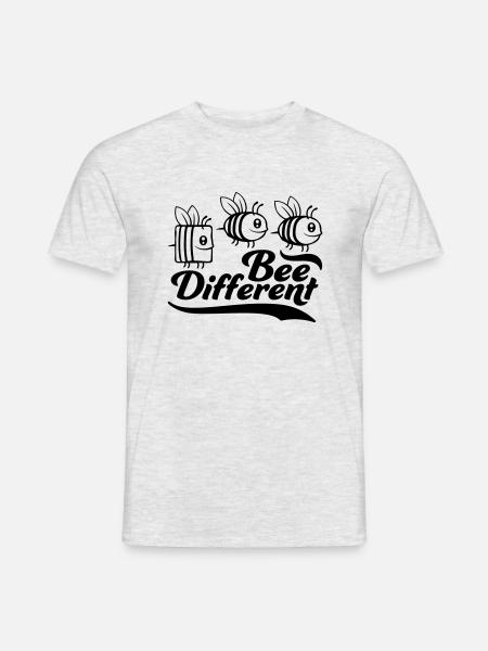 bee different saying quote - Men's T-Shirt - heather grey