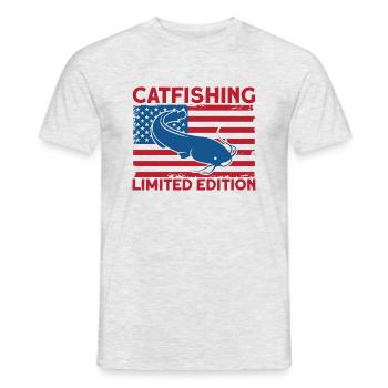 Catfish Limited Edition Catfish Fishing Gift - Men's T-Shirt - heather grey - Front - AI Model Male 178 dark (178cm)