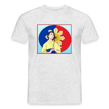 Philippines Filipino Japan Flag I Gift - Men's T-Shirt - heather grey - Front - AI Model Male 178 dark (178cm)