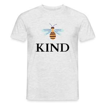 be kind - Männer T-Shirt - Grau meliert - Vorne - AI Model Male 178 dark (178cm)