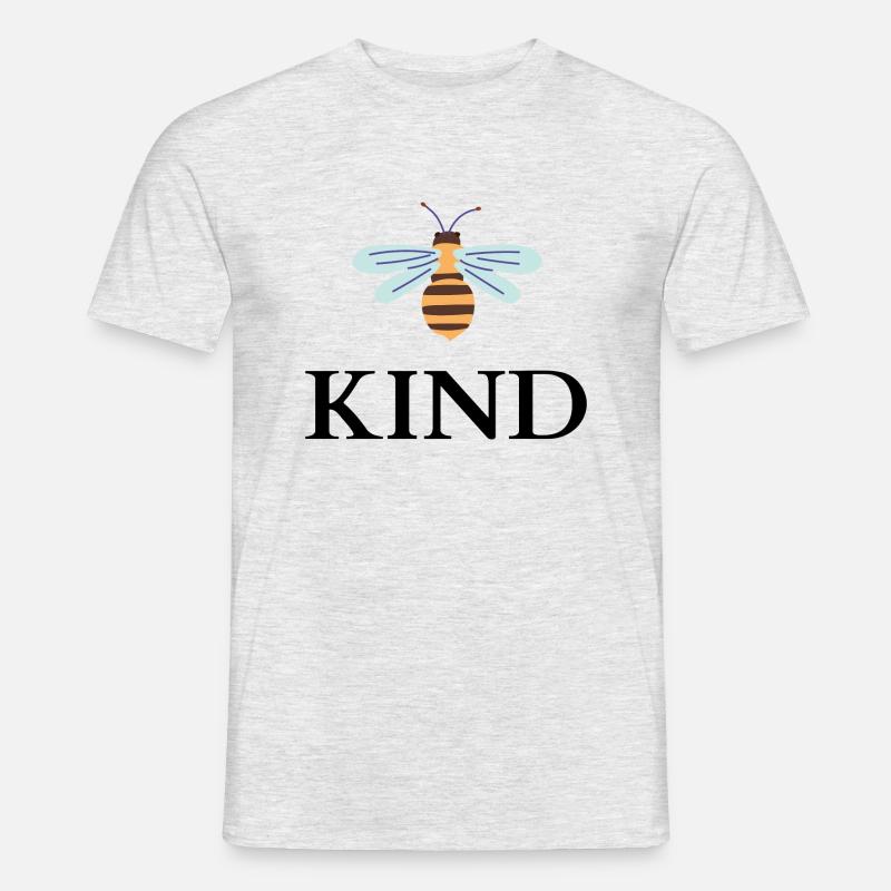 be kind - Männer T-Shirt - Grau meliert