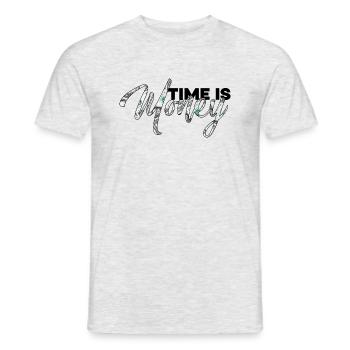 Geld ist Geld - Männer T-Shirt - Grau meliert - Vorne - AI Model Male 178 dark (178cm)