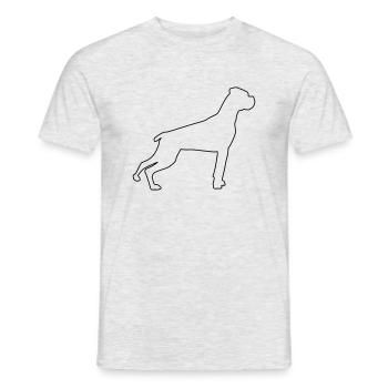 Contours de boxer 1 - T-shirt homme - gris chiné - Devant - AI Model Male 178 dark (178cm)