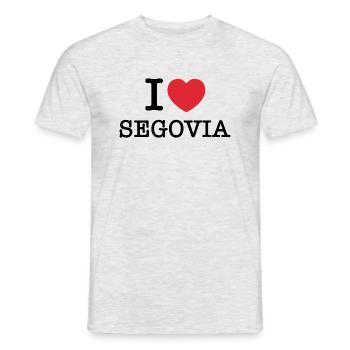 Ich liebe Segovia | Segovia | I Herz Segovia | Spanien - Männer T-Shirt - Grau meliert - Vorne - AI Model Male 178 dark (178cm)