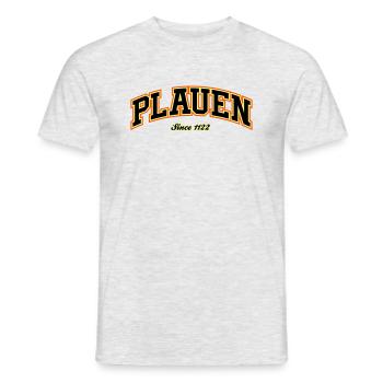 Plauen - Männer T-Shirt - Grau meliert - Vorne - AI Model Male 178 dark (178cm)