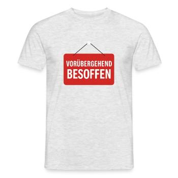 Vorübergehend Besoffen - der ehrlichste Status - Männer T-Shirt - Grau meliert - Vorne - AI Model Male 178 dark (178cm)
