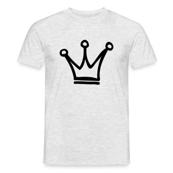 krone - Männer T-Shirt - Grau meliert - Vorne - AI Model Male 178 dark (178cm)