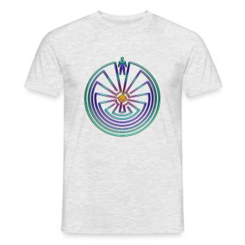 MAN IN THE MAZE / Man in the Maze - colored - Men's T-Shirt - heather grey - Front - AI Model Male 178 dark (178cm)