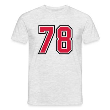 78 sports jersey football number - Men's T-Shirt - heather grey - Front - AI Model Male 178 dark (178cm)