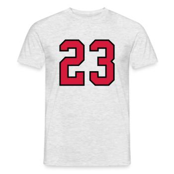 23 sports jersey football number new - Männer T-Shirt - Grau meliert - Vorne - AI Model Male 178 dark (178cm)