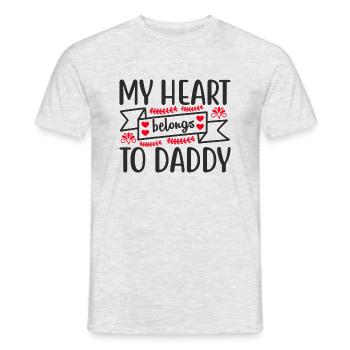 My heart belongs to daddy - Men's T-Shirt - heather grey - Front - AI Model Male 178 dark (178cm)