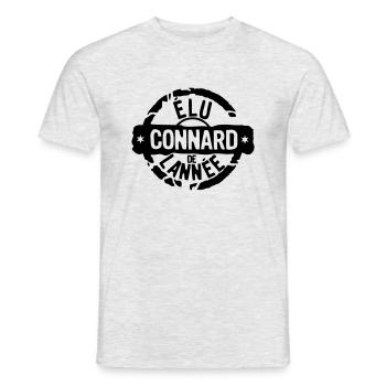 connard elu annee tampon meilleurs - T-shirt homme - gris chiné - Devant - AI Model Male 178 dark (178cm)