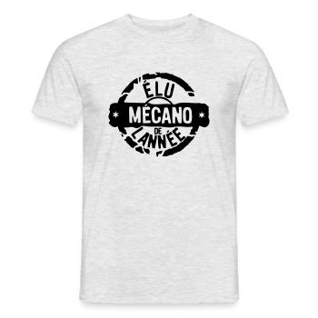 mecano elu annee tampon meilleurs - T-shirt homme - gris chiné - Devant - AI Model Male 178 dark (178cm)