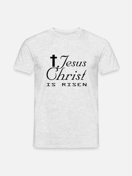 Jesus Christ Gott God - Männer T-Shirt - Grau meliert
