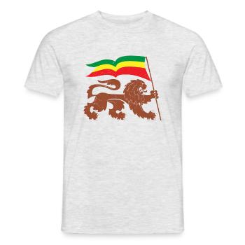 Drapeau Reggaeton Rasta Reggae Lion - T-shirt homme - gris chiné - Devant - AI Model Male 178 dark (178cm)