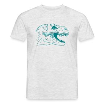 Tyrannosaure Rex T-Rex - T-shirt homme - gris chiné - Devant - AI Model Male 178 dark (178cm)