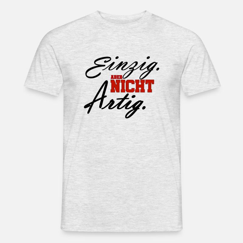 einzig aber nicht artigrot - Männer T-Shirt - Grau meliert