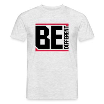 Soyez différent Logo Design - T-shirt homme - gris chiné - Devant - AI Model Male 178 dark (178cm)