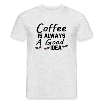 Coffee Is always A Good Idea - Men's T-Shirt - heather grey - Front - AI Model Male 178 dark (178cm)