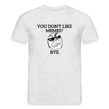 J’adore les mèmes - T-shirt homme - gris chiné - Devant - AI Model Male 178 dark (178cm)
