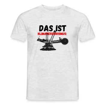 Lützi bleibt - Männer T-Shirt - Grau meliert - Vorne - AI Model Male 178 dark (178cm)