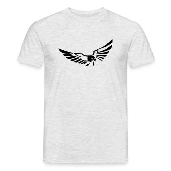 flying eagle opening its wings - 20 - Men's T-Shirt - heather grey - Front - AI Model Male 178 dark (178cm)