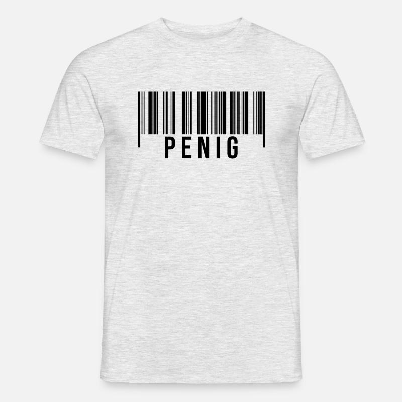 Erzgebirge Strichcode Penig - Männer T-Shirt - Grau meliert