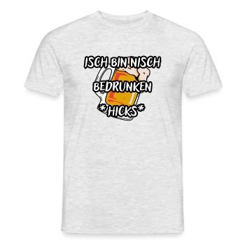 Isch bin nisch betrunken - Nur gute Laune hier - Männer T-Shirt - Grau meliert - Vorne - AI Model Male 178 dark (178cm)