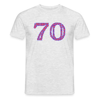 ANNIVERSARY. HAPPY BIRTHDAY. HAPPY BIRTHDAY. - Men's T-Shirt - heather grey - Front - AI Model Male 178 dark (178cm)