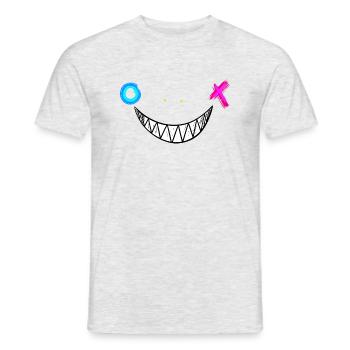 Lach doch mal mehr! - Männer T-Shirt - Grau meliert - Vorne - AI Model Male 178 dark (178cm)