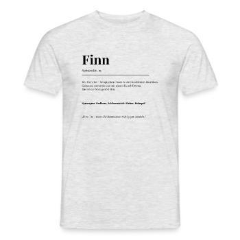 Finn - Männer T-Shirt - Grau meliert - Vorne - AI Model Male 178 dark (178cm)