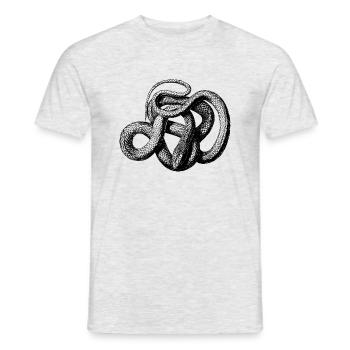 Serpent Reptiles terrariums Illustration - T-shirt homme - gris chiné - Devant - AI Model Male 178 dark (178cm)